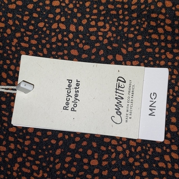 Mango dot print long sleeves Midi dress - Picture 5 of 7